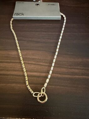 Nordstrom Rack Gold Interlock Pendant Necklace -